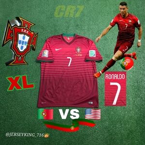 Nike Portugal FPF Cristiano Ronaldo #7 2014 Brazil World Cup Home Soccer Jersey